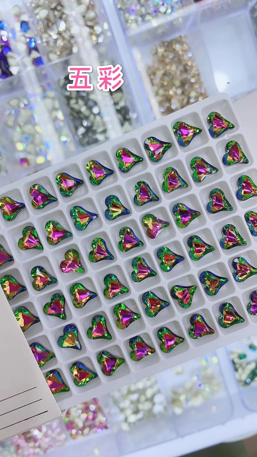 Стразы для ногтей с косым сердцем 8 Х9 мм 20 шт. | Красота и здоровье