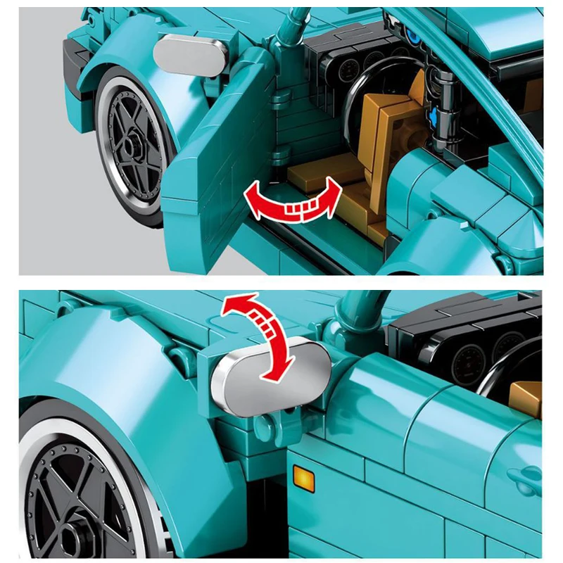 

High-tech Series 717pcs Super Racers Sport Car Model Building Blocks MOC Creator Technical Racing Vehicle Bricks Toys For Kids