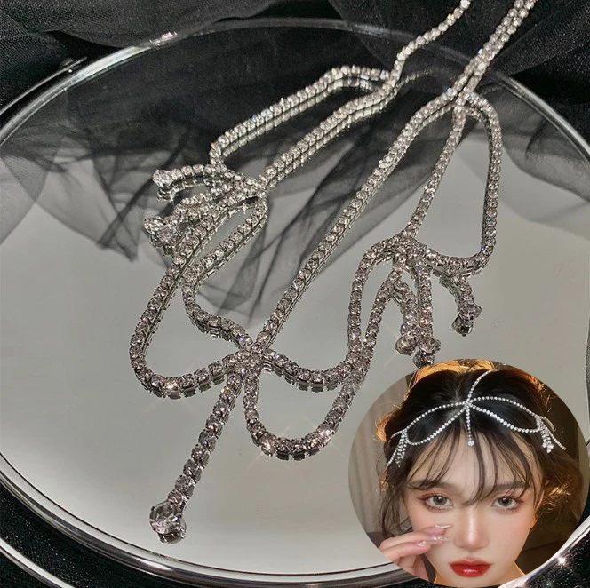 

Rhinestone Baroque Headband Luxury Silver Crystal Hairband Sparkly For Fashion Women Girls Party Hair Accessories