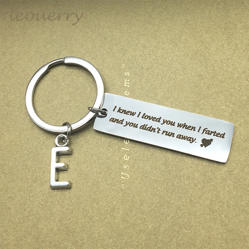 Leouerry индивидуальный брелок с 26 буквами начальный Когда я путаю тебя не сбегаю