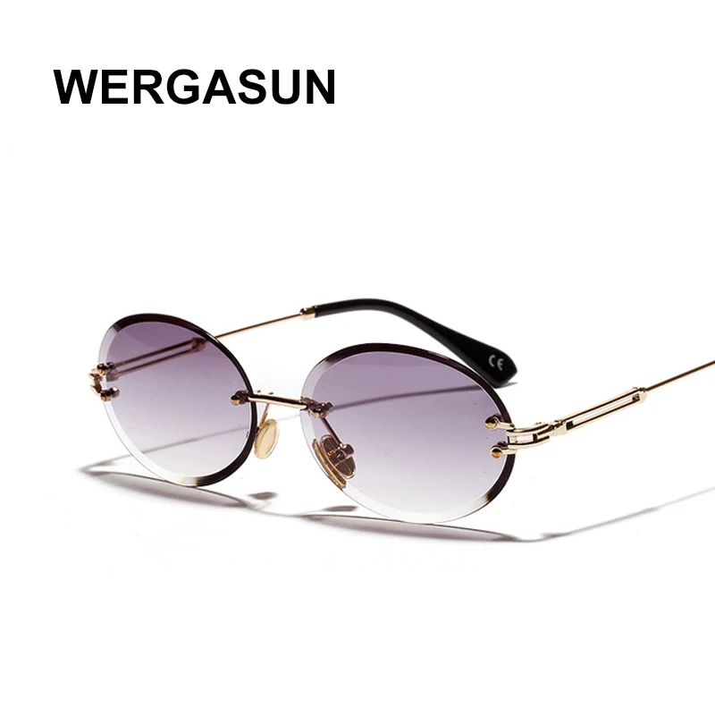 Очки солнцезащитные женские без оправы с градиентными линзами UV400|Женские очки| |