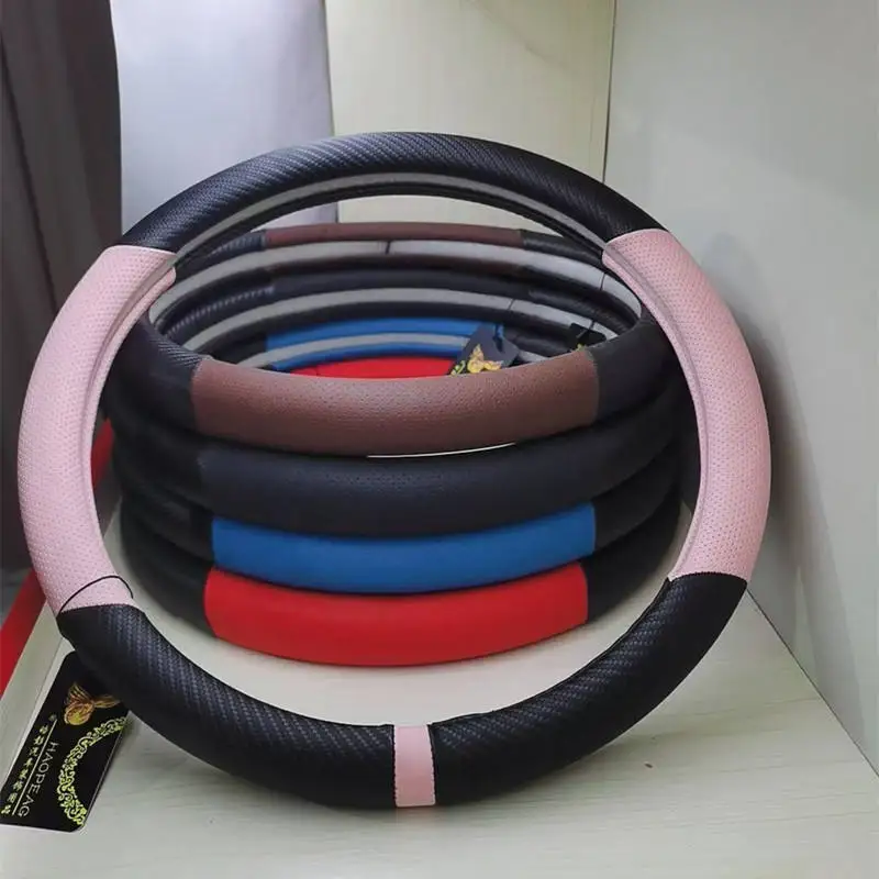 

Factory wholesale fashion bling bling diamond car steering wheel cover leather and PVC 36-40cm universal bling diamond car acces