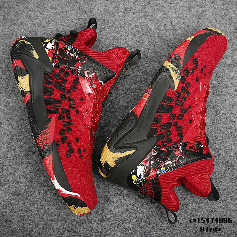 

2021 New Men's Basketball Shoes Teens Non-slip Cushioning Breathable Sport Sneakers Gym Training Large Size Zapatillas Hombre