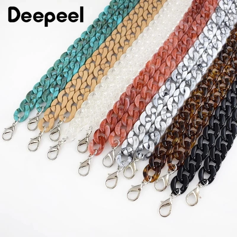 

Deepeel 60/120 см Акриловая смола Пластик сумка на цепочке, регулируемые съемные Сумки на замену плечевой ремень тканевый ремень аксессуар