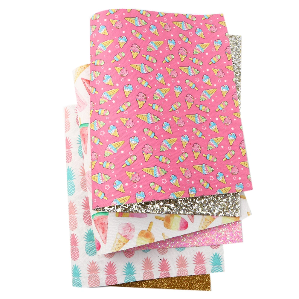 

Double Side Printed Glitter Faux Leather Sheet Vinyl Fabric Leatherette Clothing Upholstery DIY Home Textile Craft,1Yc10682