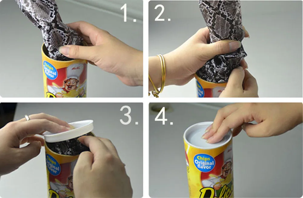 Хэллоуин Волшебные картофельные чипсы банки змея трюки шутка страшная фри