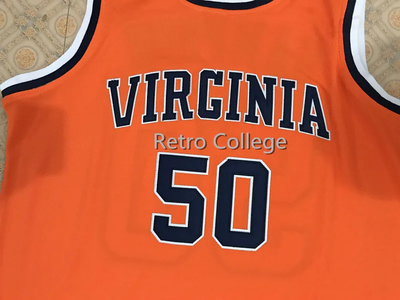 

Throwback VIRGINIA RALPH SAMPSON Basketball Jersey Embroidery Stitched Custom any Number and name Jerseys