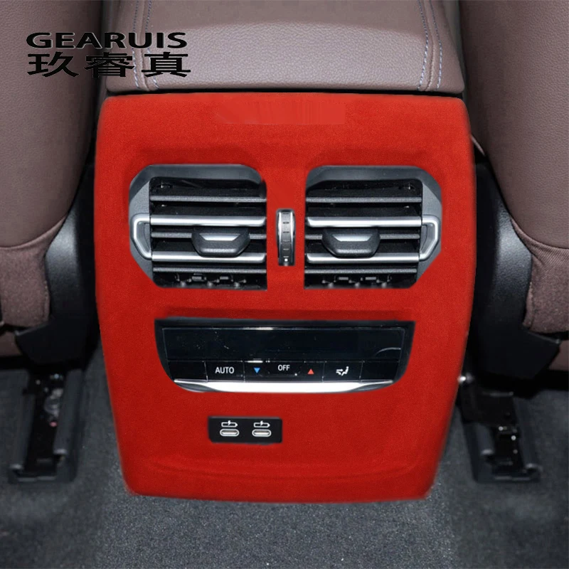 

Car Styling Suede Car Wrapping ABS For BMW 3 Series G20 G28 interior Stickers Decals Rear Air Conditioning Outlet Panel Covers