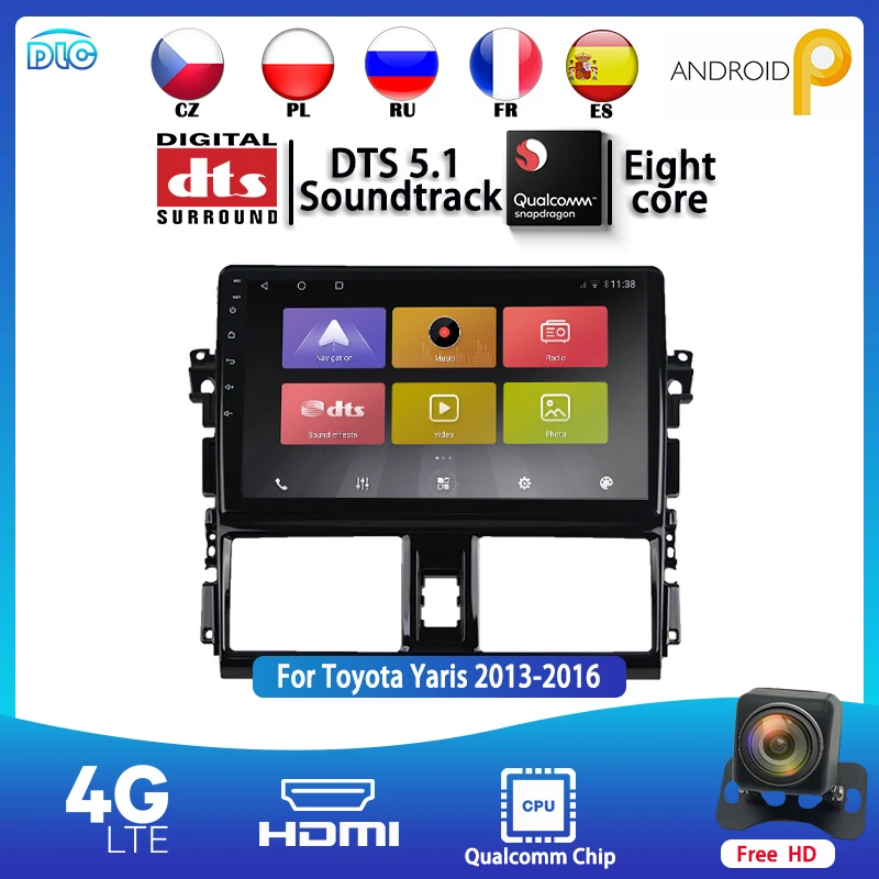 Android 9 0 IPS 1280*720 QLED 4G Wifi 2 Din Радио Стерео головное устройство GPS навигатор плеер для