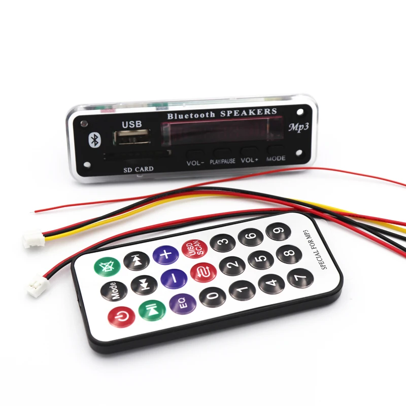 Автомобильный Bluetooth MP3 WMA декодер плата модуль 12 В Поддержка USB SD AUX FM аудио радио WAV