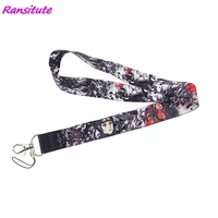ransitute r1526 anime boy adventure cartoon style anime lovers key chain lanyard neck strap for usb badge holder diy hang rope