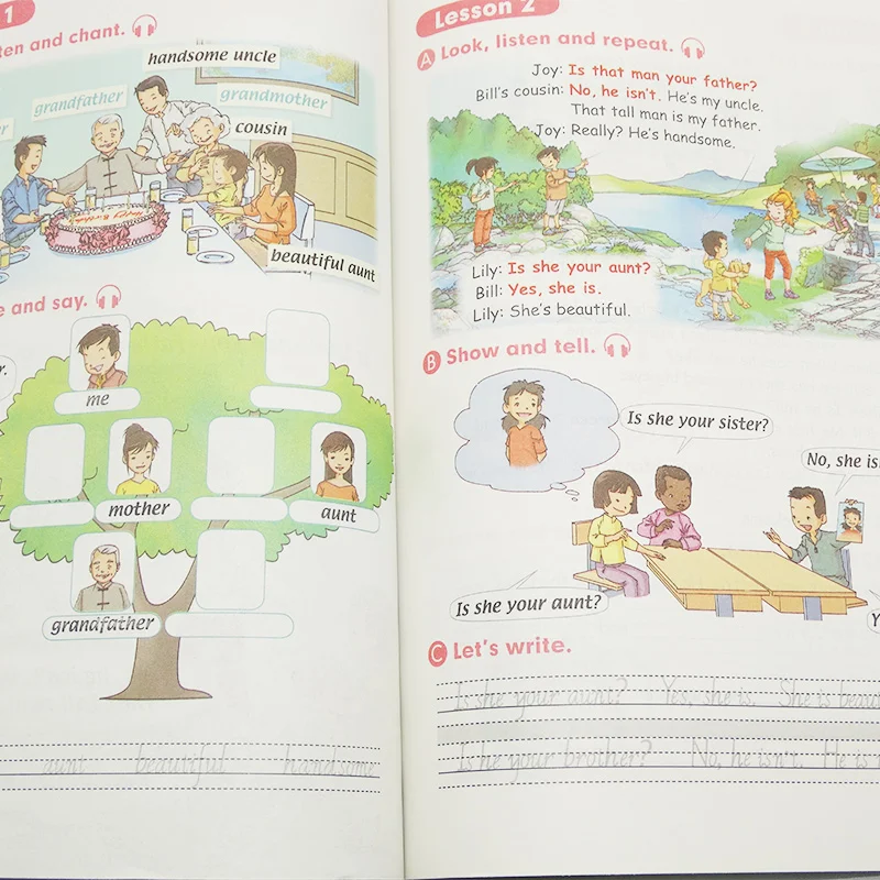 Третий класс объема 2 Китай Начальная школа английский книги для детей Обучающие