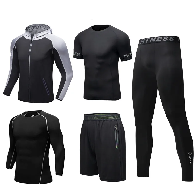 

Gym Tight Running Set for Men's Sport Suit Outdoor Jogging Sports Clothing Men Fitness Sportswear Dry Fit Training Tracksuit