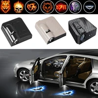 2pcs universal wireless led car door welcome light laser projector ghost logo decorative lamp shadow lights car accessories