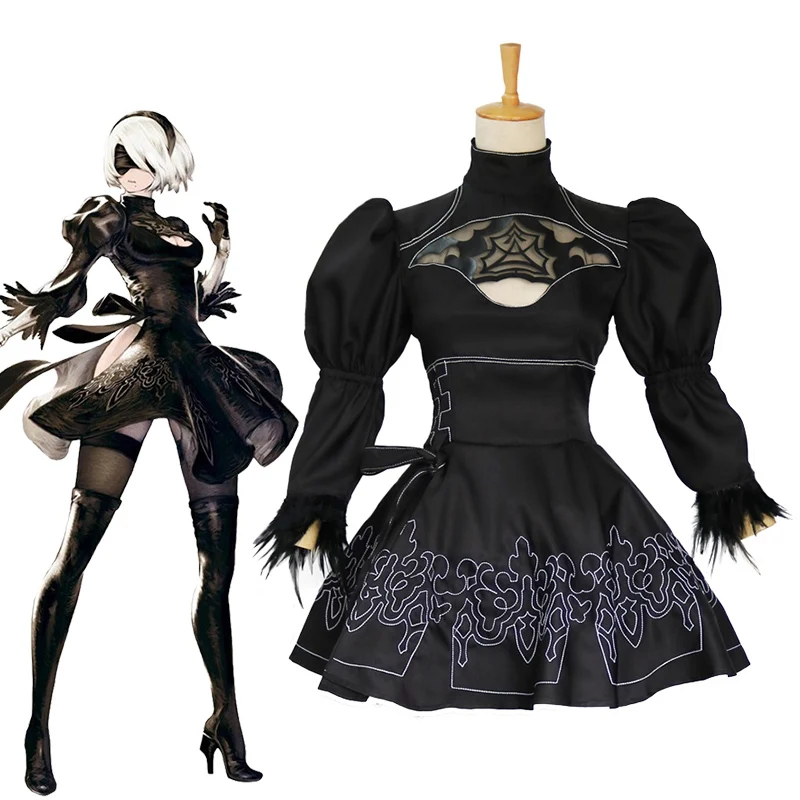 Yorha 2B Косплей Костюм Nier Automata сексуальный наряд игры костюм женщины ролевые