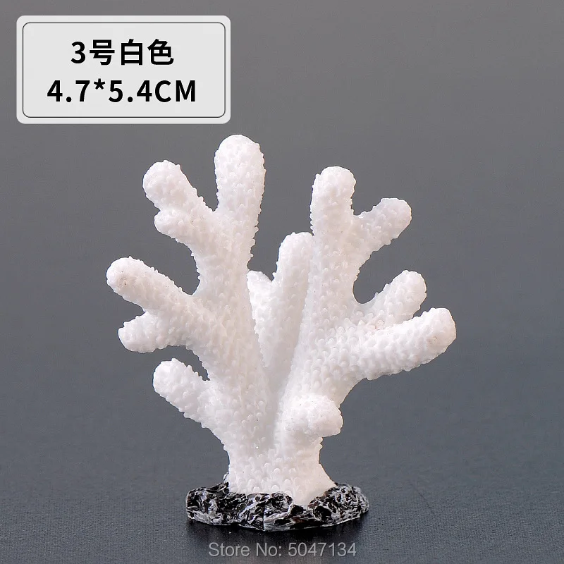 3White Красочный Искусственный Коралл аквариум из смолы украшенное кораллами красочные декоративные украшения для аквариума водные пейзаж миниатюрный Сказочный Сад - Цвет: 3White