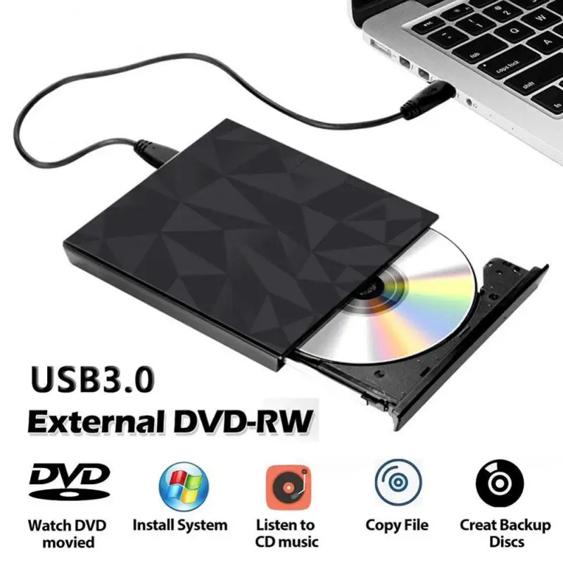 

USB 3.0 Type C External DVD RW CD VCD Read Writer Drive Burner Reader Player Optical Drives For Laptop PC Desktop Dvd Burner