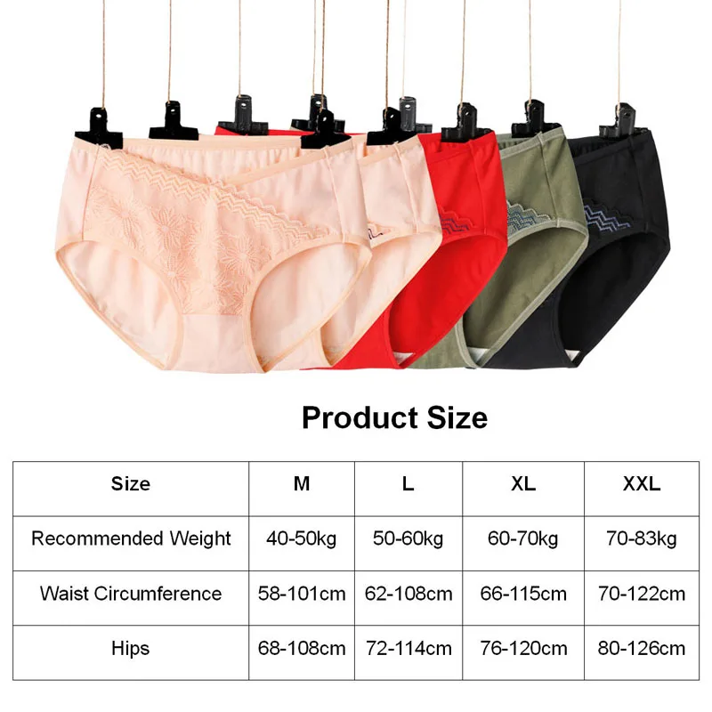 

New Flower Lace Maternity Panties Low Waist Maternity Underwear Pregnancy Women Plus Size Lingere Maternity Clothes Intimates