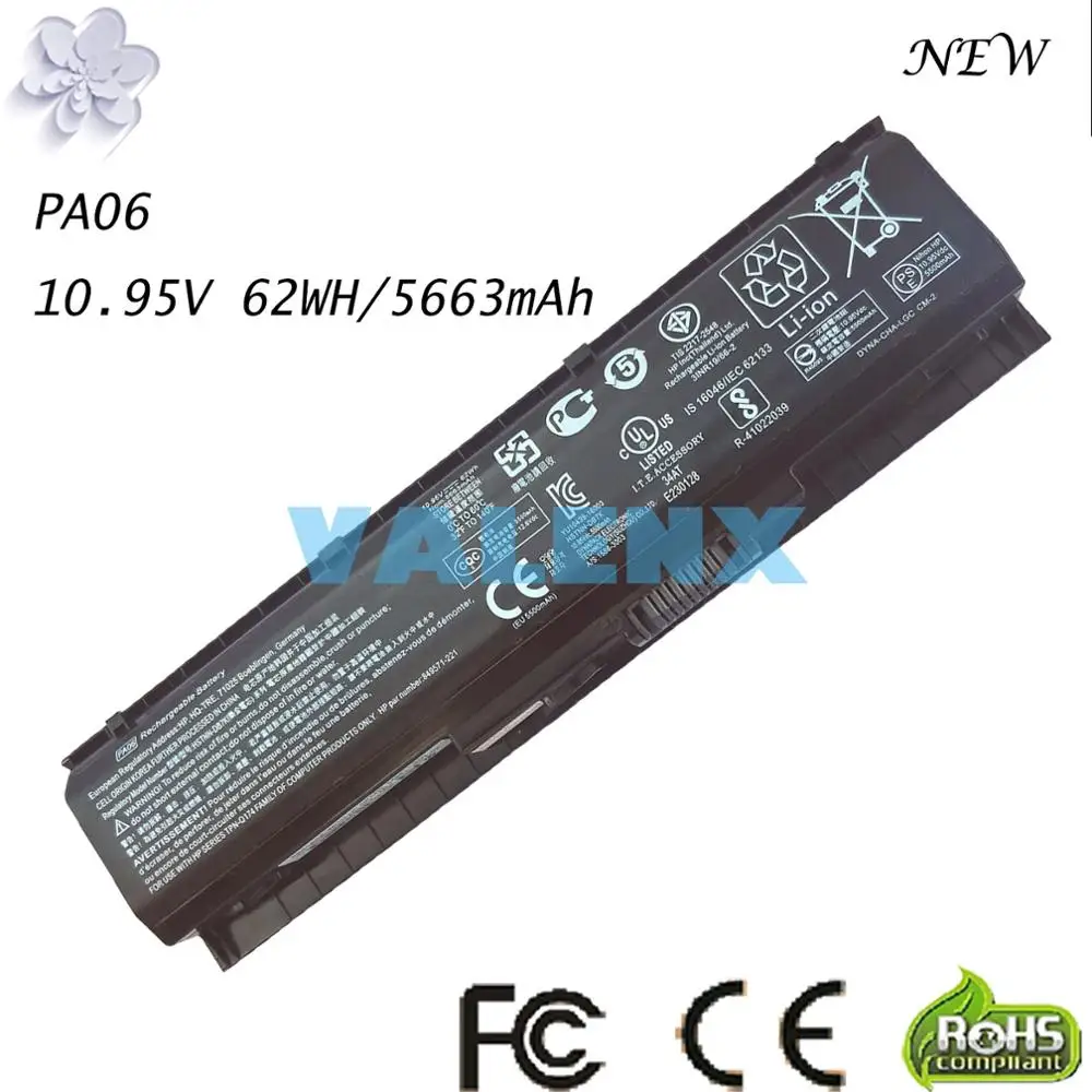 

10.95V 62wh PA06 PA06062 HSTNN-DB7K Laptop Battery For HP Omen 17 17-w 17-ab200 17t-ab00 Series Notebook 849571-221 849571-251