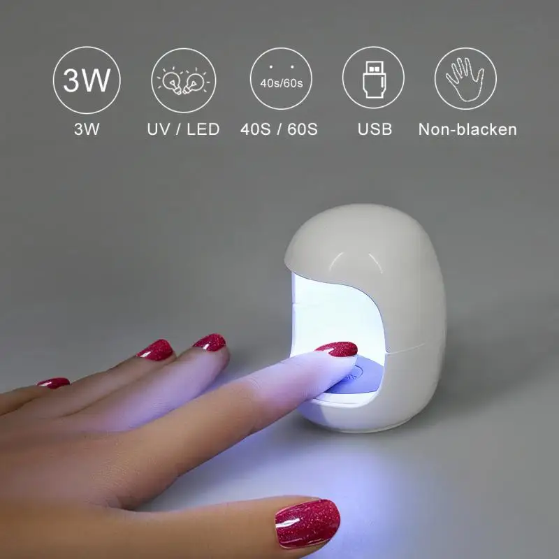 Egg Shape 3W USB UV LED Lamp Nail Dryer For All Gel Polish Drying 30s Fast Dry Machine Charge Art Tool Dropship | Красота и здоровье
