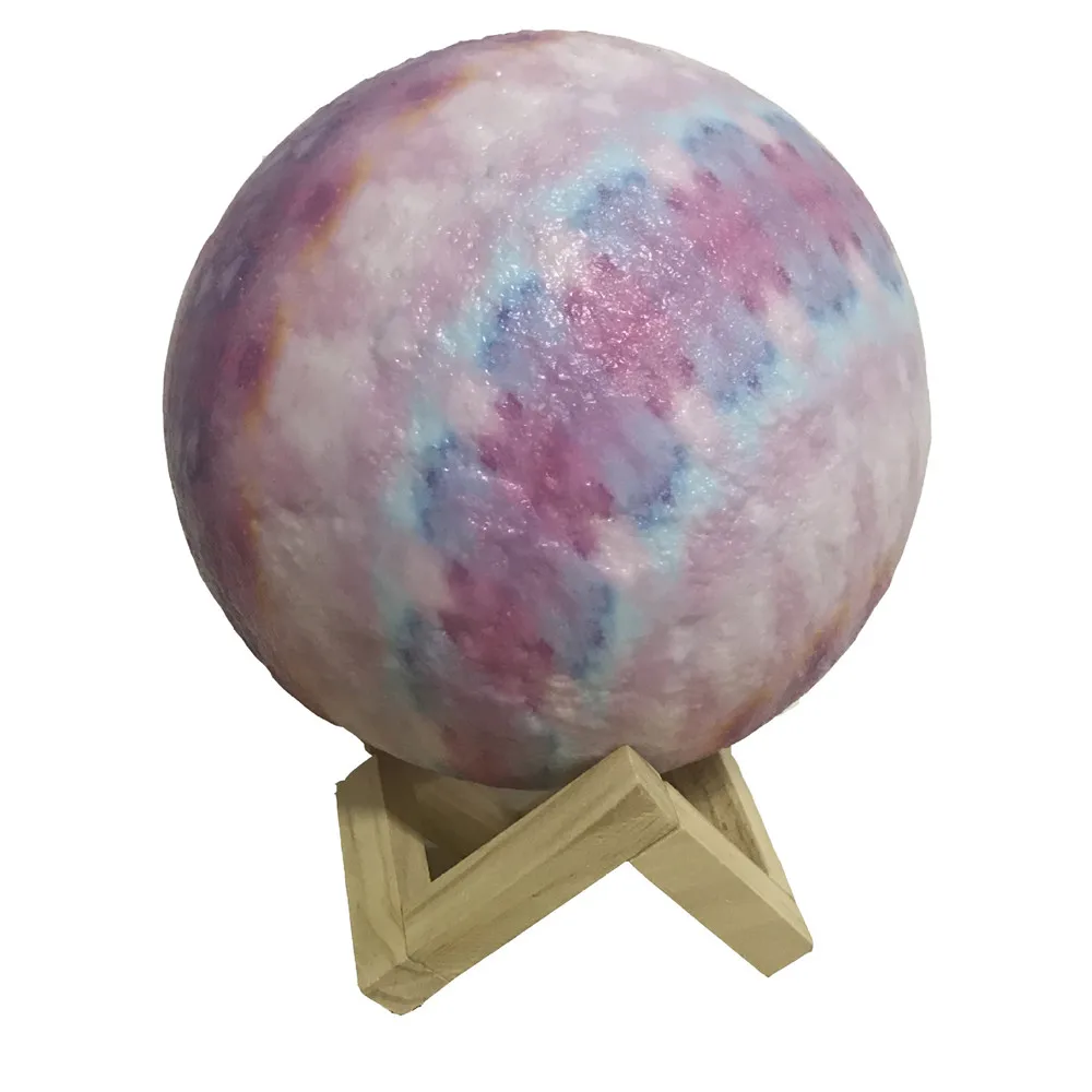 Лампа Галактическая с 3D-принтом в виде звезды и Луны 15 см зарядка по USB яркая 2020 г. |