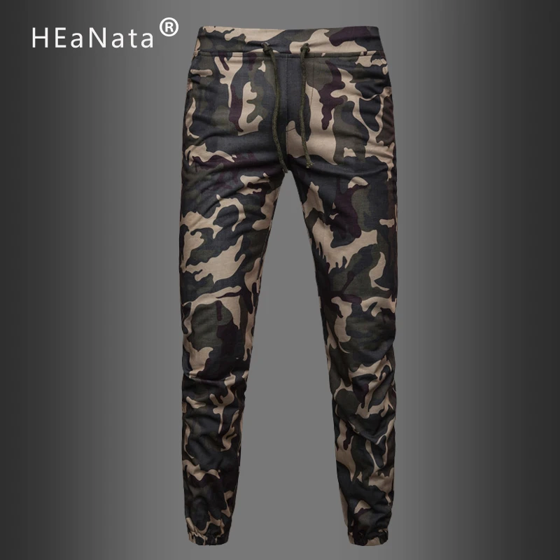 Для мужчин с Jogger Карандаш шаровары 2019 военный камуфляж брюки свободные удобные