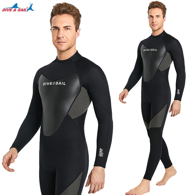 Dive & Sail Euro Size 3MM Diving suit Dve Equipment Water Sports Wet Jump Suits Swimwear Wetsuit Winter Women/Men Long Sleeve