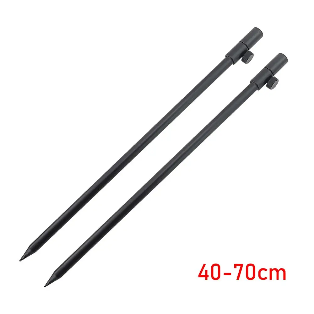 40-70cm 2 x Aluminium Carp Fishing Bank Sticks Carp Fishing Rod Pod Telescopic Diameter 12mm - Цвет: 40-70cm