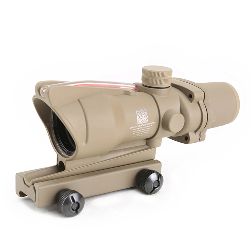 Оптика SPINA Охотничий Прицел ACOG 4X32 оптика из настоящего волокна красный зеленый с подсветкой шеврон стекло гравированное сетка оптический прицел