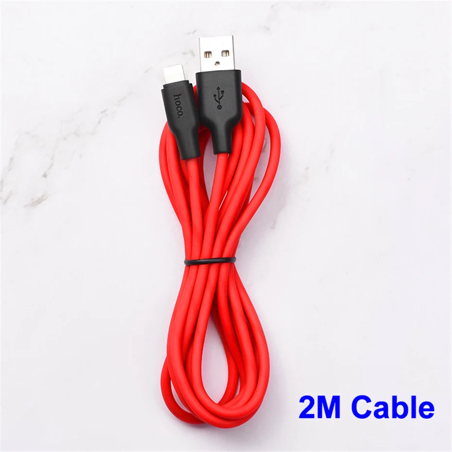 HOCO 1 м 2 м мягкий силиконовый USB кабель для iPhone 11 pro Max Type C кабель Micro кабель для Samsung USB C кабель