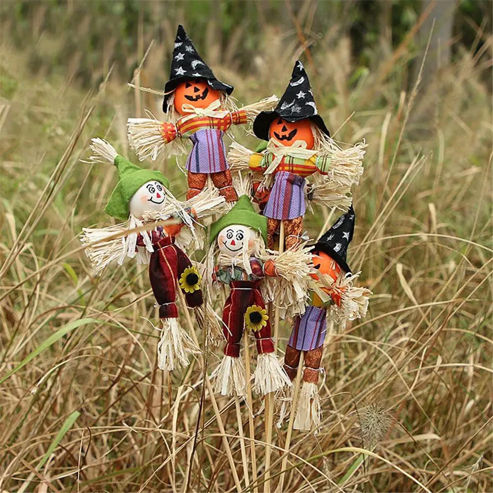

Fall Harvest Scarecrow Cute Halloween Pumpkin Decor