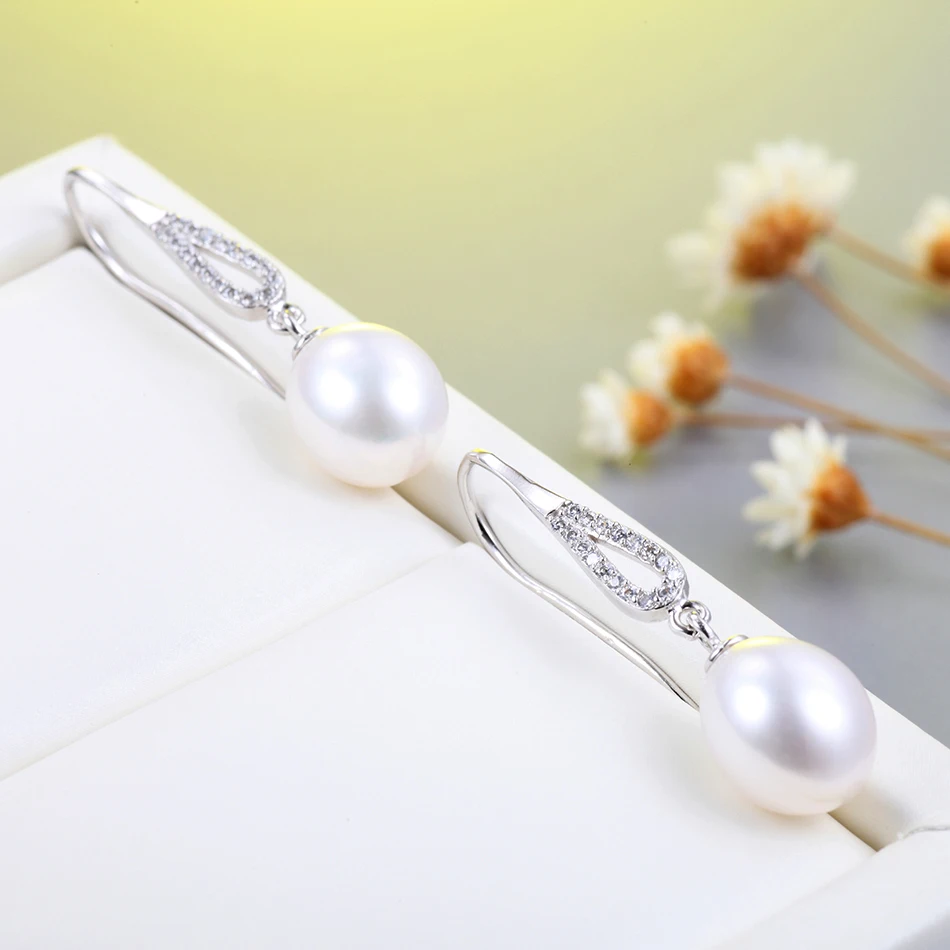 Серьги подвески женские с натуральным пресноводным жемчугом 2 цвета|drop earrings|earrings