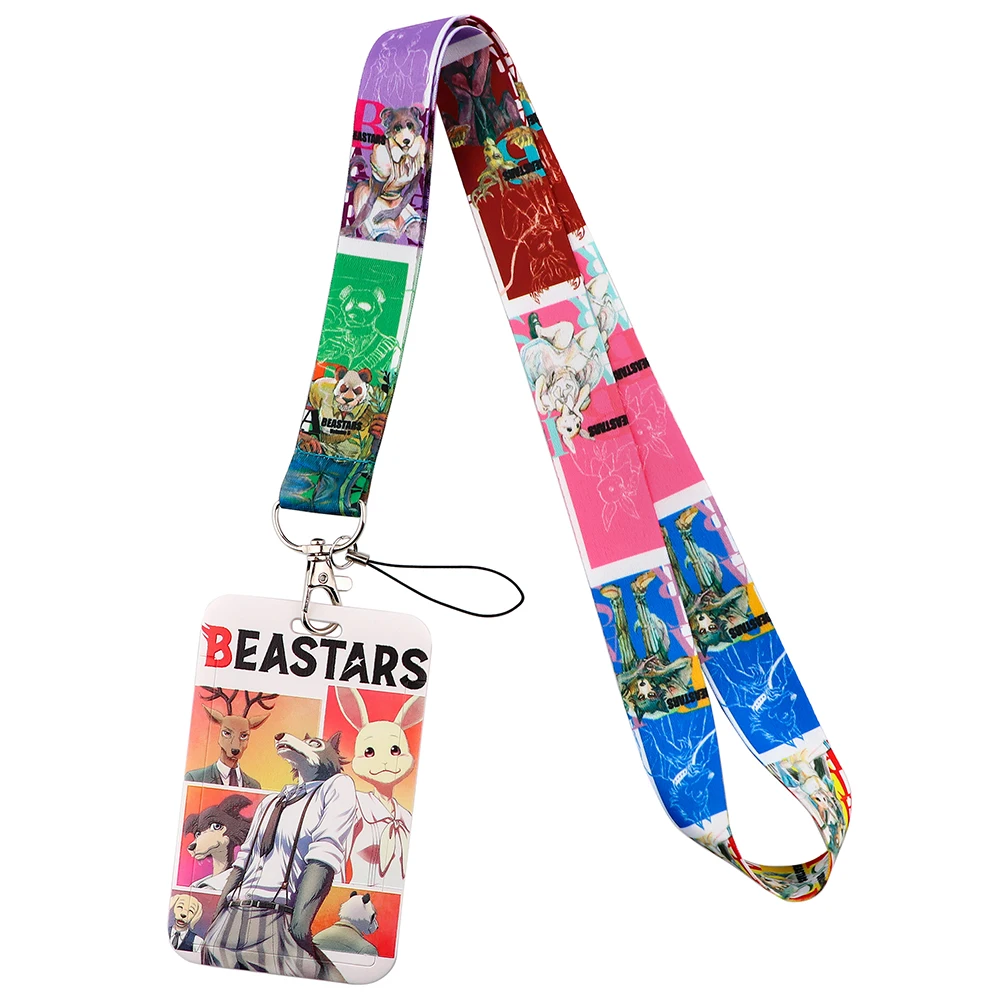 

CB1286 BEASTARS Japanese Anime Neck Straps Lanyards for Keys ID Card Passport Gym Cellphone USB Badge Holder DIY Hanging Rope