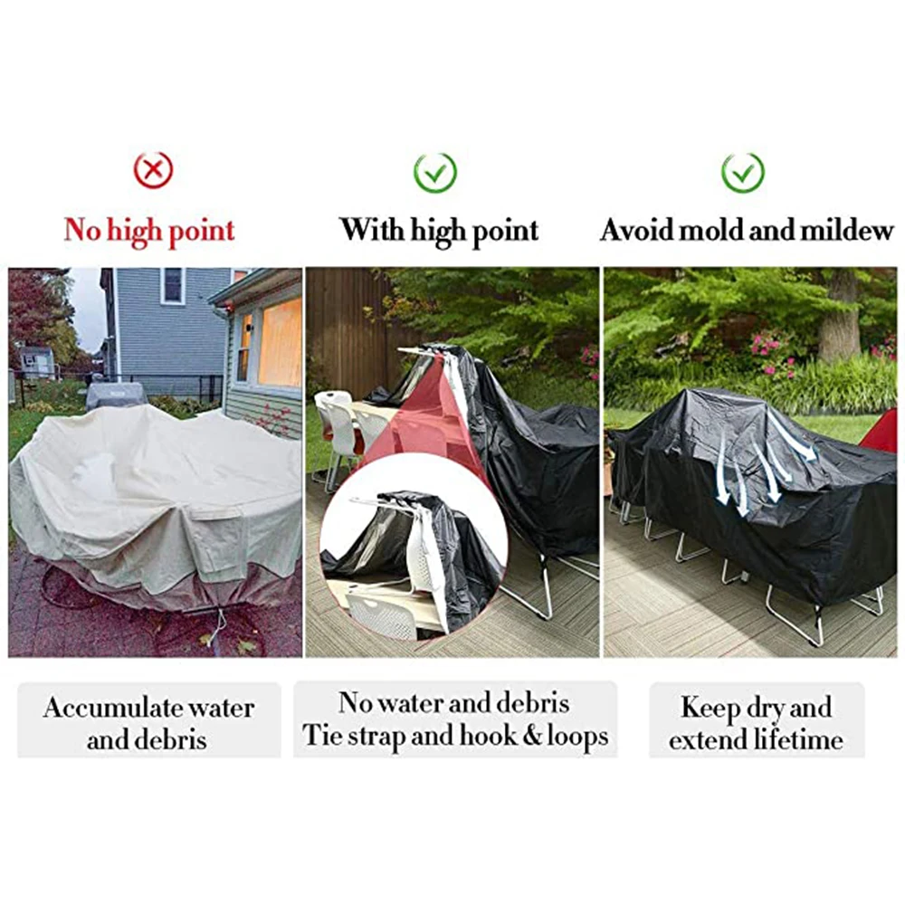

big Sizes Patio Waterproof Cover Outdoor Garden Furniture Covers Rain Snow Chair covers for Sofa Table Chair Dust Proof Cover