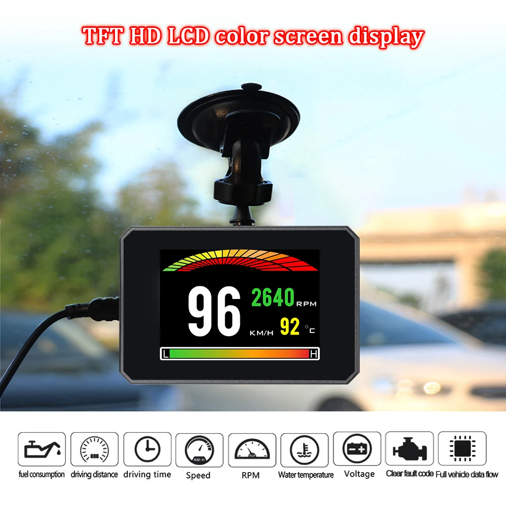 Проектор на лобовое стекло GEYIREN P16 5 8 TFT OBD проекционный дисплей цифровой