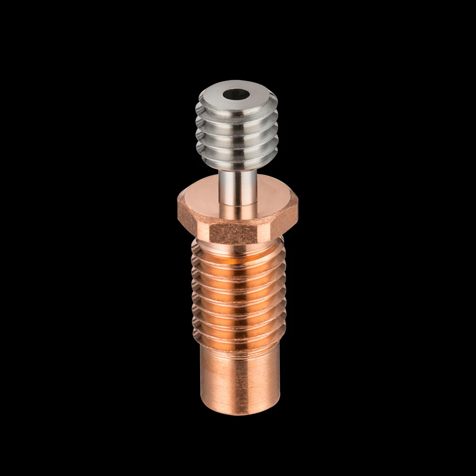 New All-Metal V6-TCrazy Heat Break Titanium & Copper 3D Printer Nozzle Throat For 1.75mm E3D V6 HOTEND Heater Block New All-Metal V6-TCrazy Heat Break Titanium & Copper 3D Printer Nozzle Throat For 1.75mm E3D V6 HOTEND Heater Block
