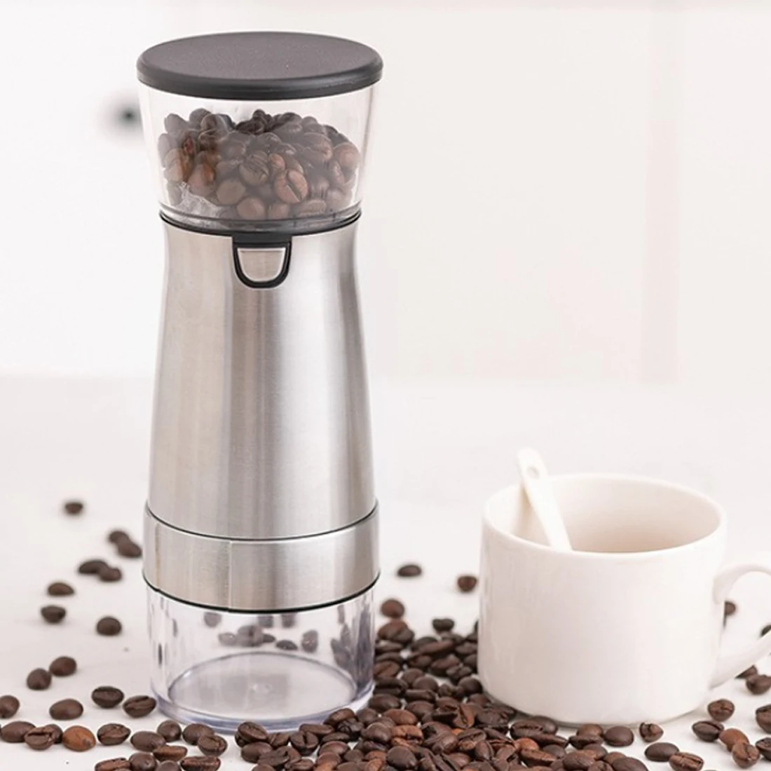

Electric Coffee Grinder Adjustable Kitchen Cereals Nuts Beans Spices Grains Grinder Machine USB Coffee Grinder Kitchen Tool