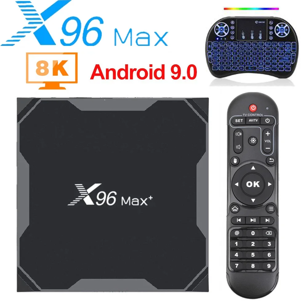 

2021 X96 Max Plus Smart TV BOX Android 9 4GB 64GB 32GB Quad Core Amlogic S905X3 Wifi 1000M BT 4K TVBOX X96MAX Set Top Box