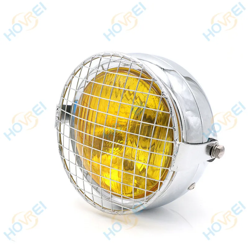 Мотоциклетная хромированная маска-гриль в стиле ретро 6 5 дюйма 35 Вт передняя фара