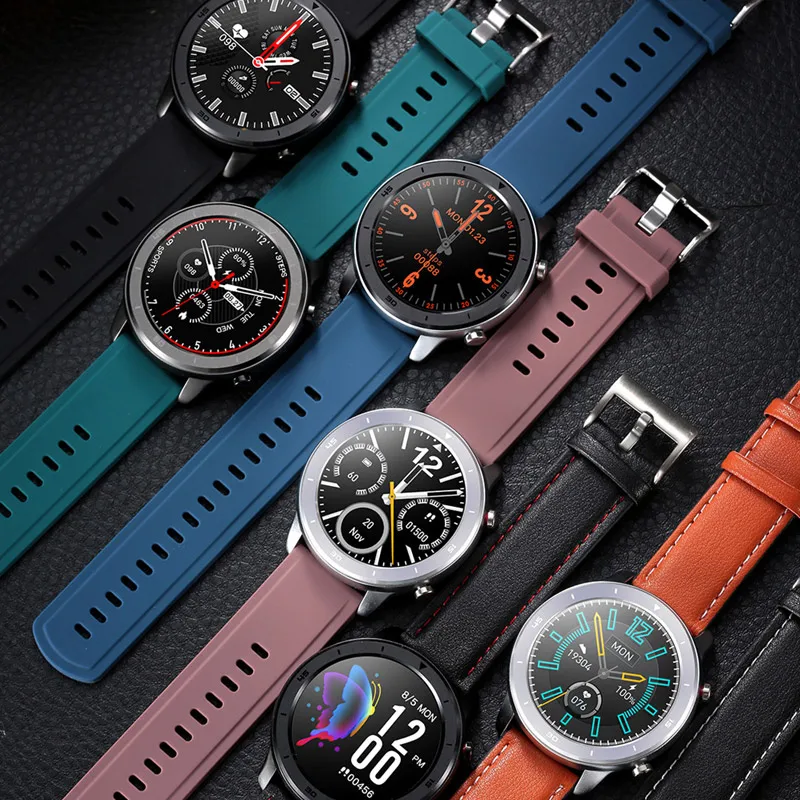 

Full touch Round Smart Watch Ip68 Smartwatch Men Women Heart Rate Blood Pressure Oxygen Monitor WhatsApp Reminder DT78 Watches