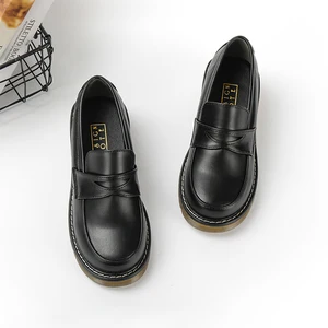 Новинка 2022, униформа для студентов колледжа в японском стиле, туфли-Лолиты для женщиндевушек, черныекоричневые туфли на платформе, Размеры 35-40