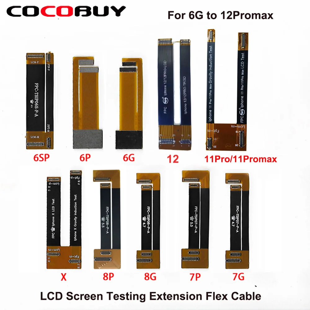

Экран дигитайзер тестирование удлинитель гибкий кабель лента для iPhone 6 6s 7 8 Plus X XS Max 11 12Pro Max ЖК-дисплей инструмент для проверки ремонта