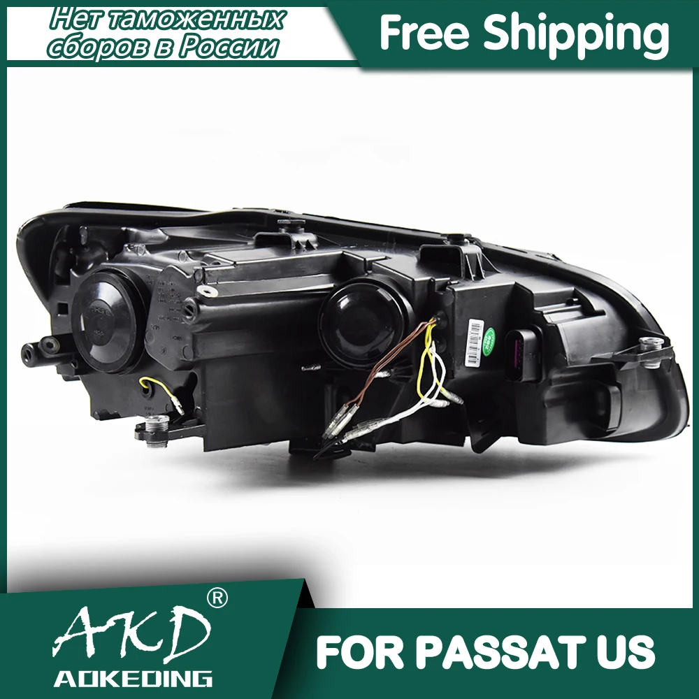 Headlights For VW Passat B7 2012-2016 US DRL Day Running Lights Head Lamp LED Bi Xenon Bulb Fog Car Accessories |