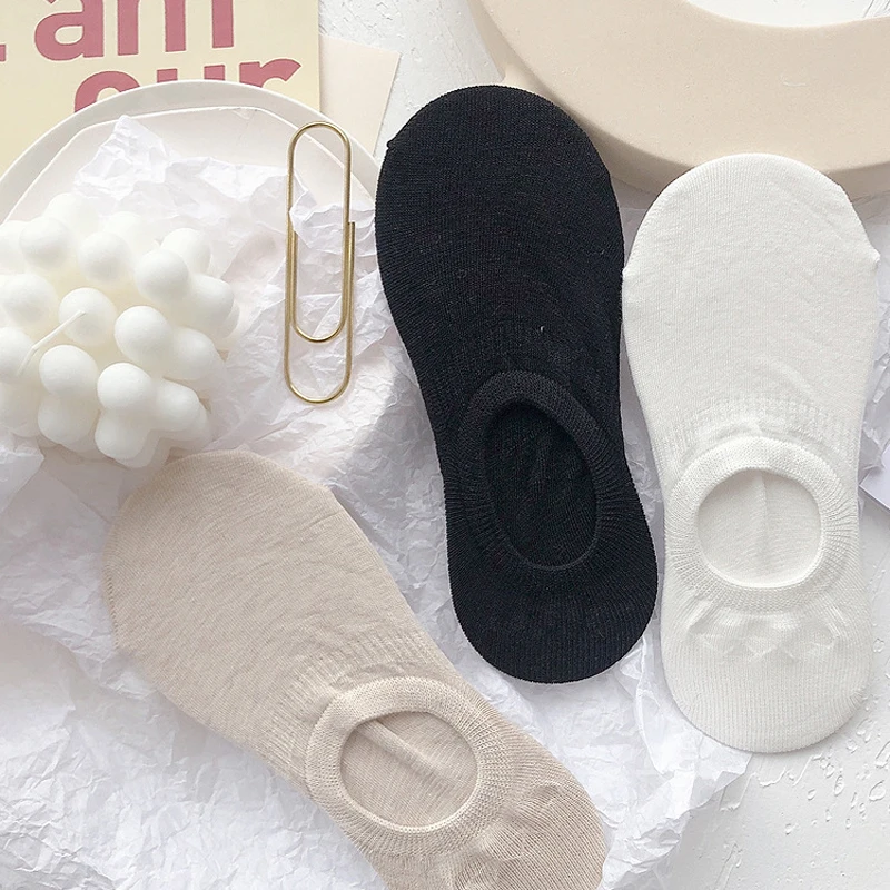 10 пар невидимые женские носки хлопковые тонкие дышащие короткие в японском стиле