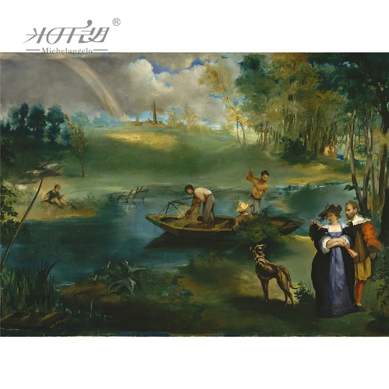 Микеланжело деревянные пазлы 500 1000 1500 2000 штук старый мастер Эдуард манет Рыбалка