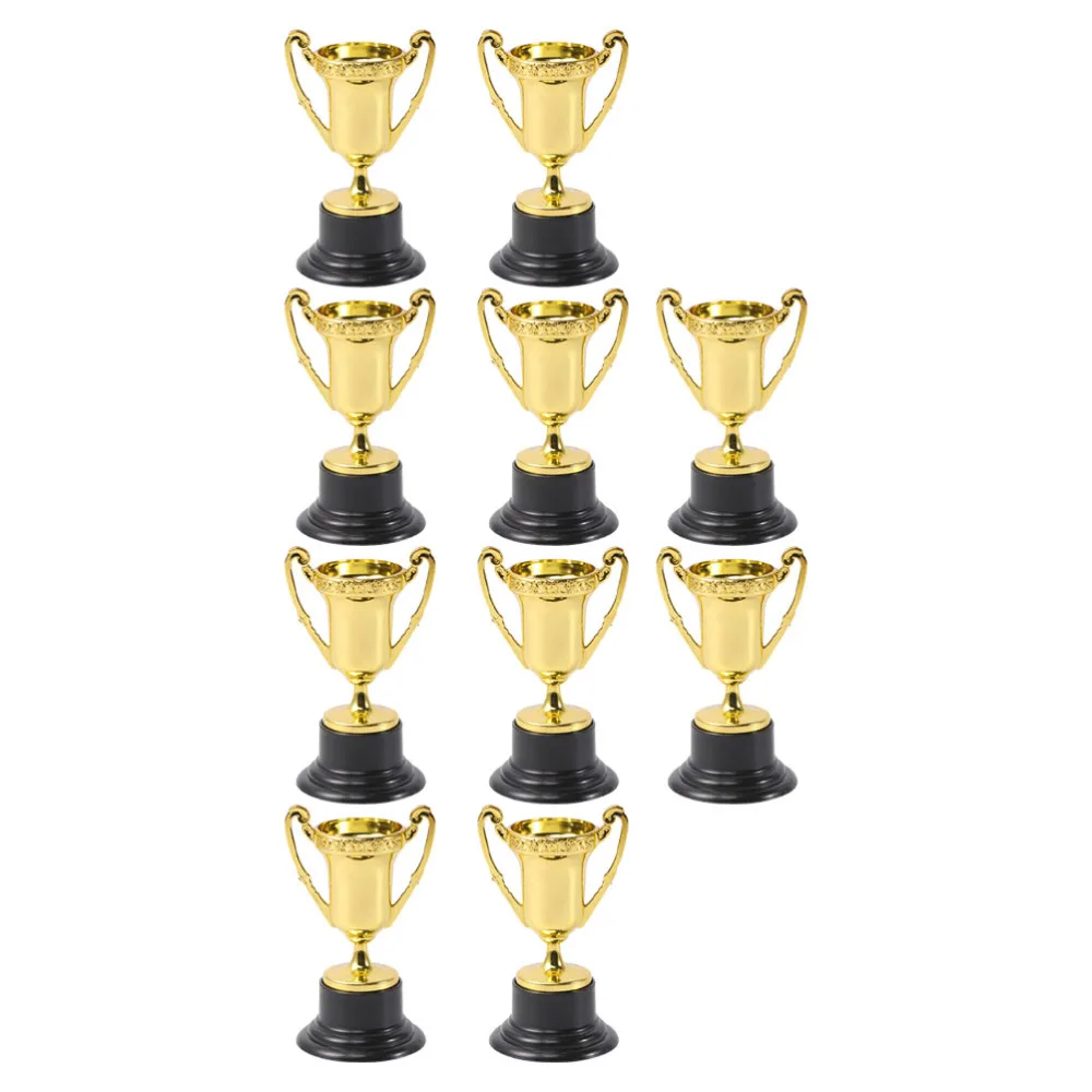 

10pcs Reward Trophies Gold Award Trophy Cups School Rewarding Supplies
