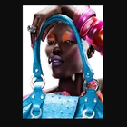 Модная афро-американская черная женщина картина маслом на холсте плакаты и принты Скандинавское Искусство Настенная картина для гостиной