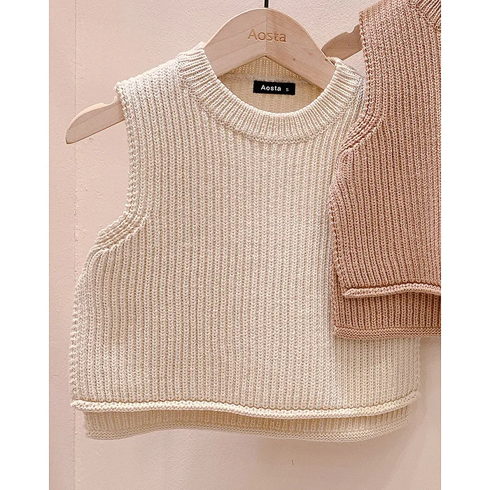 

Baby Girls Sweaters Baby Girl Solid Sleeveless Pullover Vest Baby Boys Sweaters Knit Vest Kids Toddler Autumn Outerwear