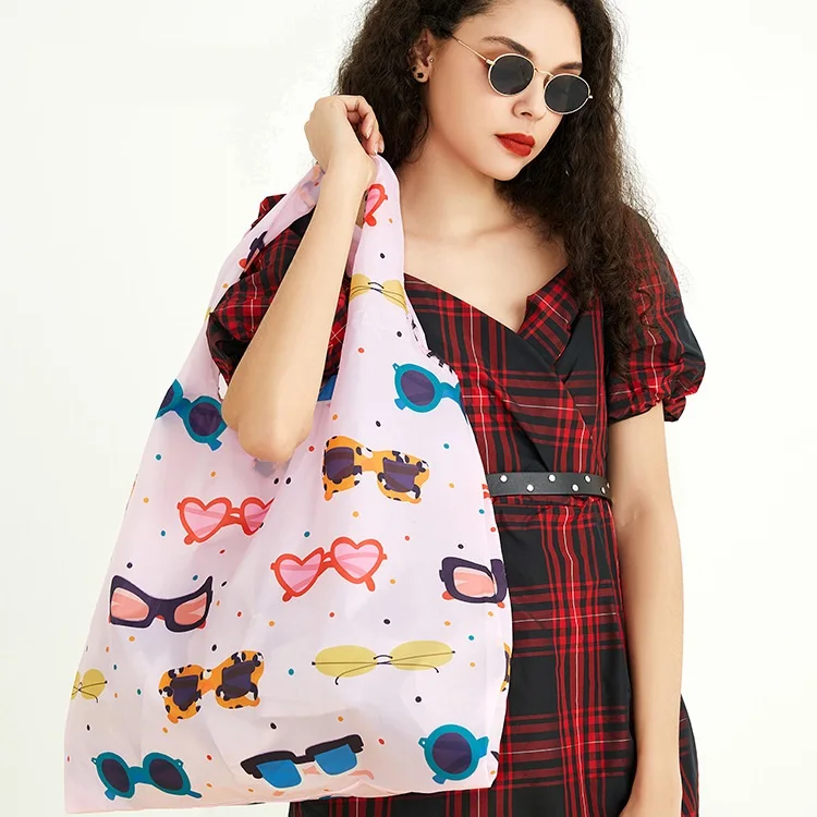 

Водонепроницаемая Сумка-тоут из полиэстера, портативная складная Экологически чистая сумка для супермаркета, сумка для покупок, новая сумк...