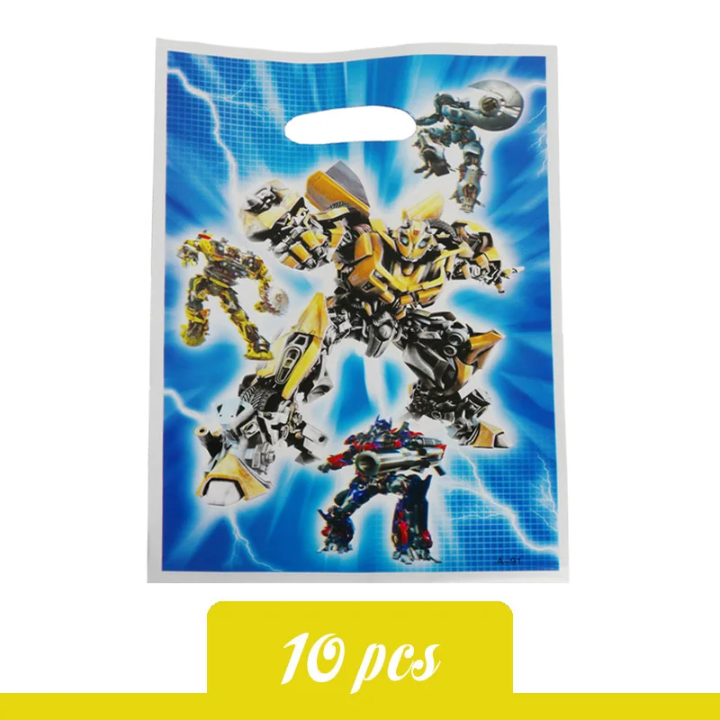 Gift bag Children Party Set Transformation Bumblebee Optimus Prime Birthday Party Supplies Decoration Balloon Party Decoration Boy - Цвет: Gift bag